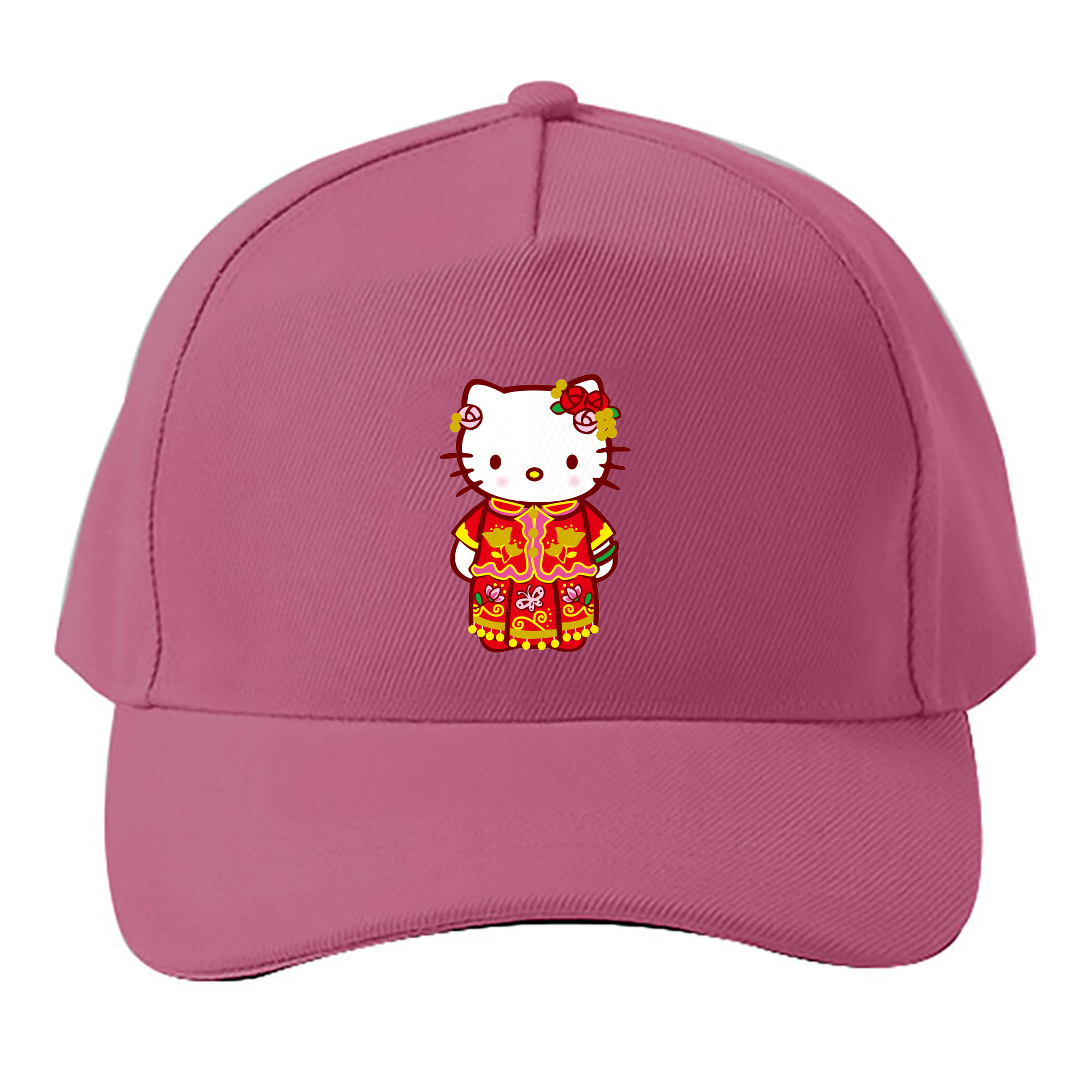 （画像用） Hello Kitty ハローキティ ベースボールキャップ 綿100％ 男女兼用 帽子 スポーツ